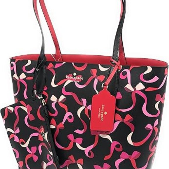 Kate Spade Wrapping Party Large Reversible Tote with Detachable Wristlet - Picture 9 of 10